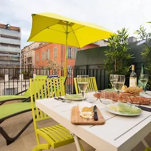 F2 Terrasse, Moderne, Hyper Centre, Clim, Ascenseur Appartement Nice