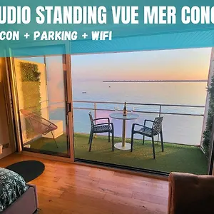 - L'Iroizh - Concarneau - Vue Mer Panoramique - Studio Standing Plage Des Sables Blancs - Parking - Draps & Serviettes Inclus - Near Thalassotherapy - Wifi - Apartment